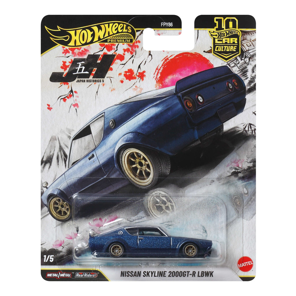 Hot Wheels Car Culture Premium 1:64 Scale Die-Cast Toy Nissan Skyline 2000Gt-R Lbwk