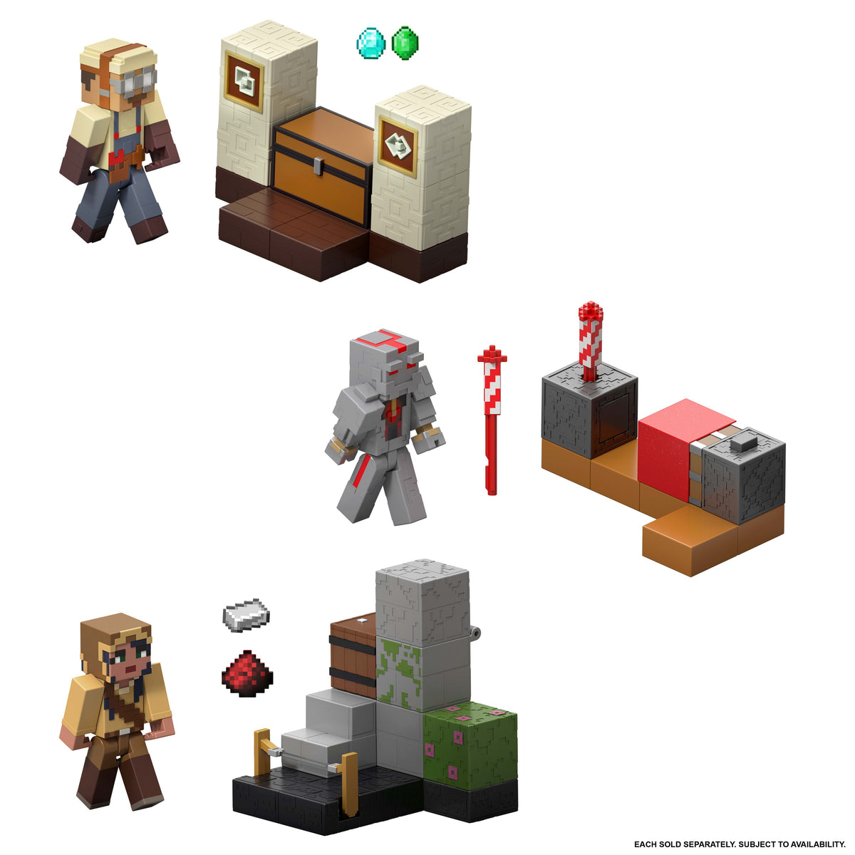 Minecraft Protector's Firework Launcher Action Figure & Accessories Set, 3.25-inch Scale Collectible