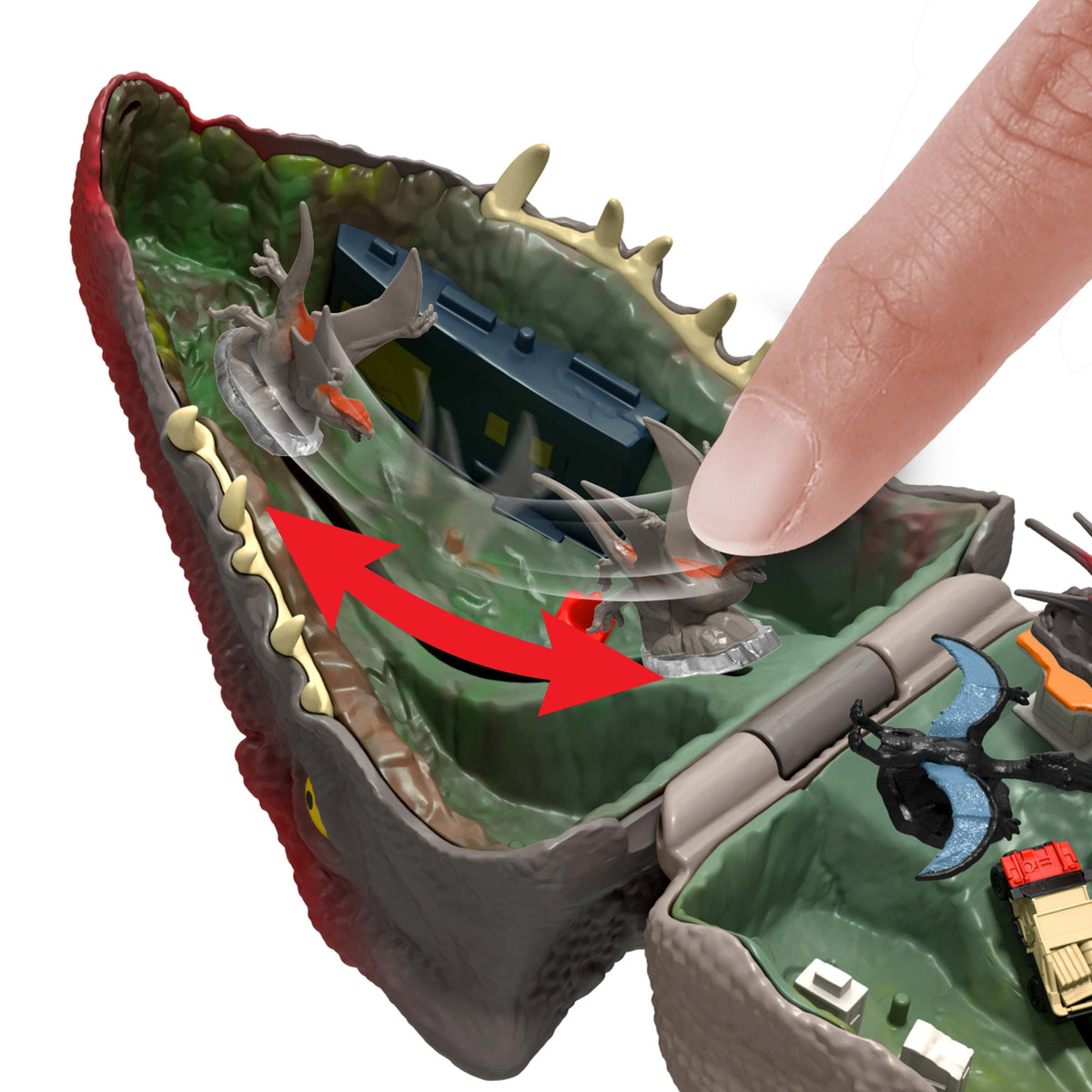 Jurassic World Rebirth Micro Adventure Distortus Rex Playset, interactive Features & 6 Figures
