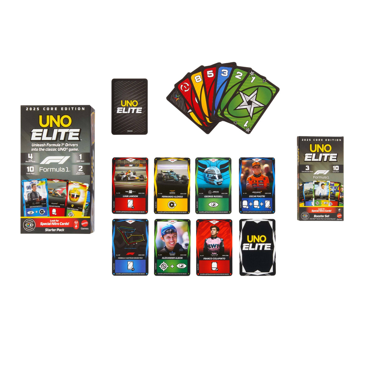 UNO Elite F1 Jogo de Cartas Booster Set