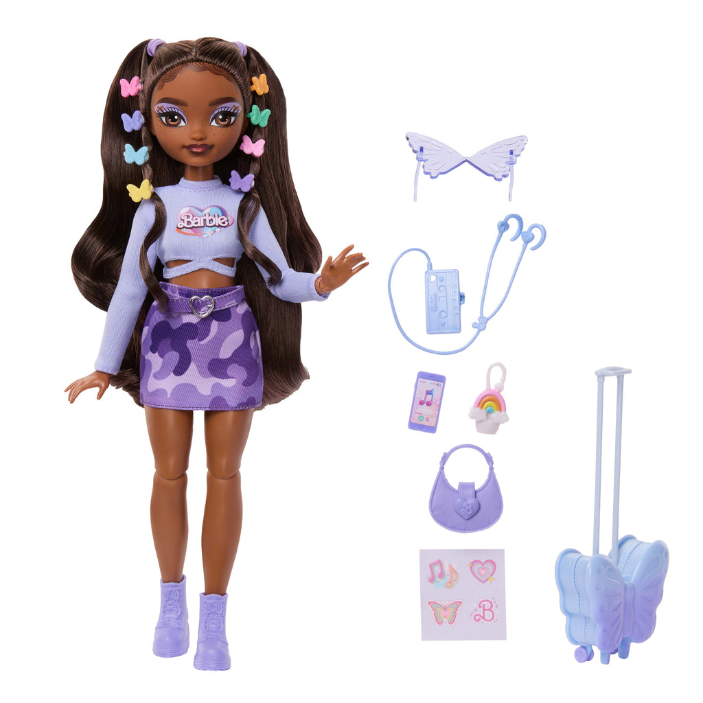 Barbie Dream Besties Weekend Getaway Brooklyn Fashion Doll With 7 Travel Themed Accessories