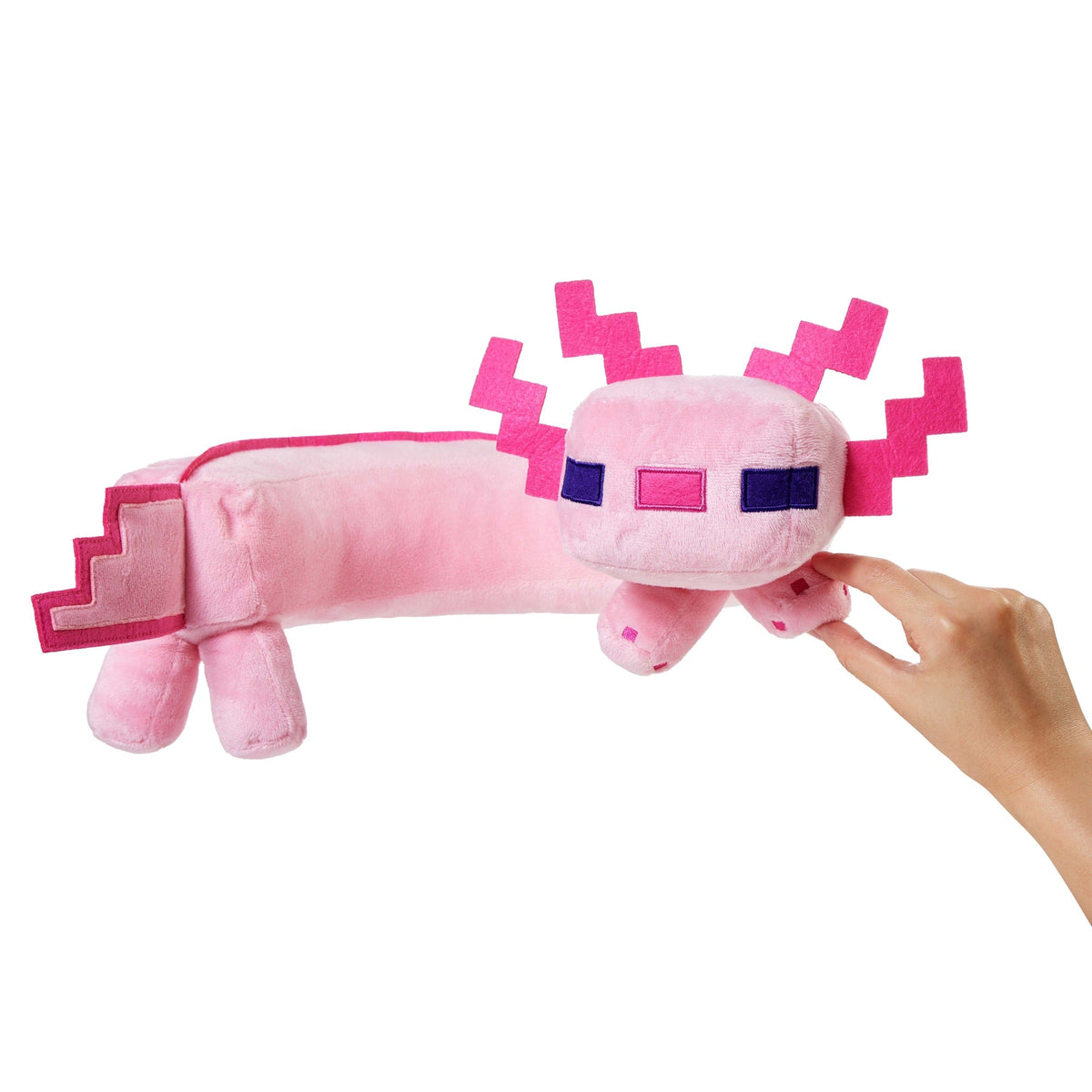 Minecraft Axolotl Neck Pillow, Plush Toy With Sound Feature, Curved To Stay in Place