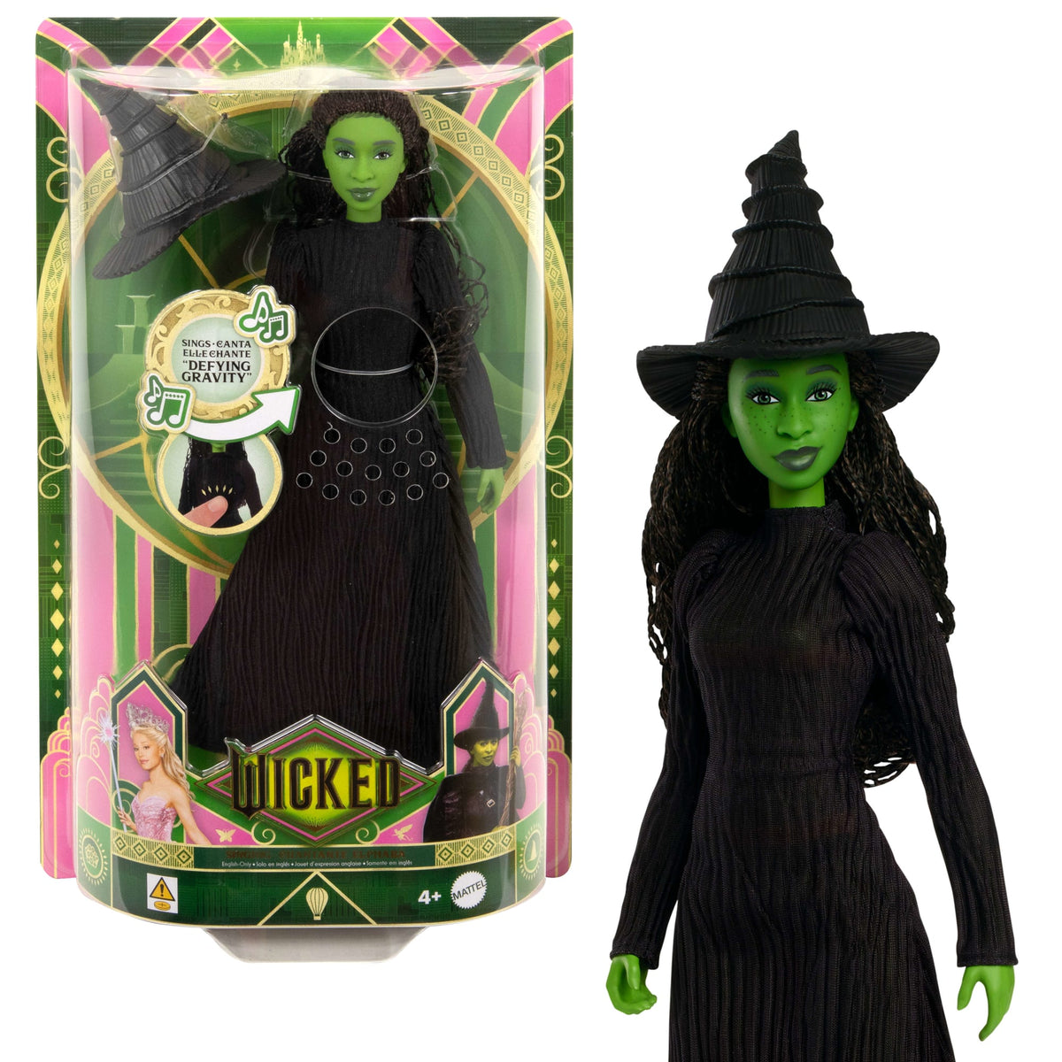 Wicked-Poupée Elphaba Chantante-Avec Habillages et Accessoires