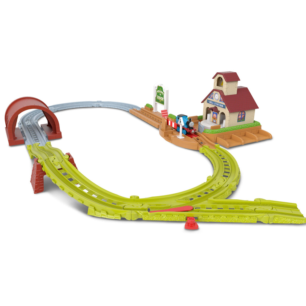 Thomas & Friends Bell Station Train Set By Fisher-Price With Push-Along Thomas Engine & Track