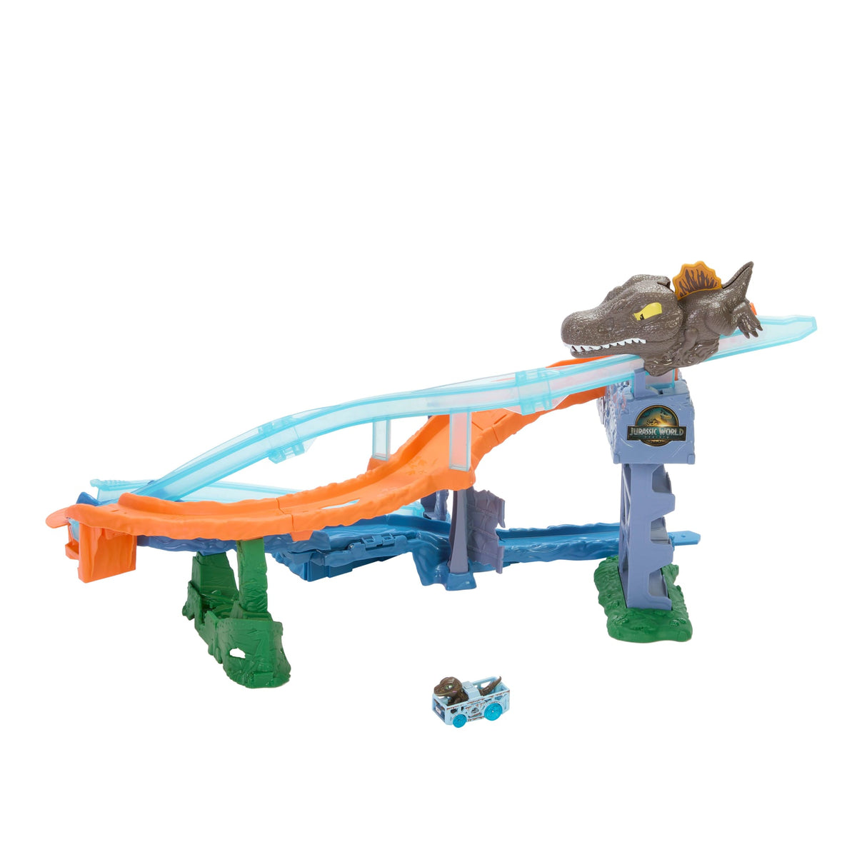 Hot Wheels RacerVerse Pista de Juguete Jurassic World