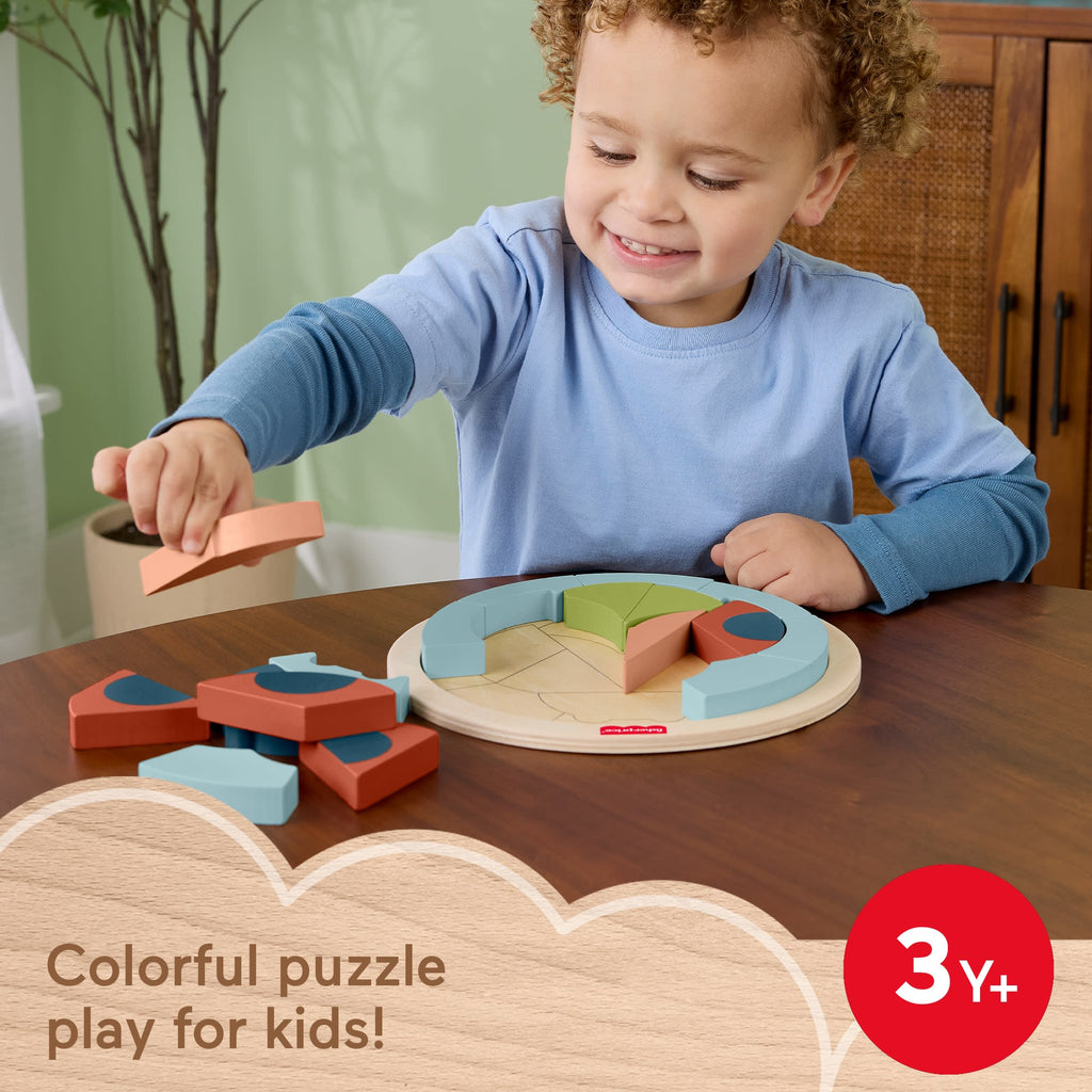 Fisher-Price Tiny Garden Wooden Lady Bug Jigsaw Puzzle For Kids Developmental Play, 18 Wood Pieces