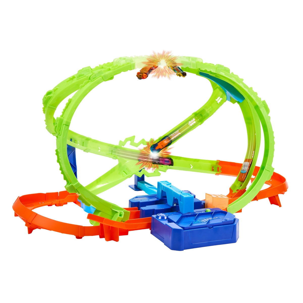 Hot Wheels Stunt Tracks Hypersphere Crash With 1 Die-Cast Car in 1:64 Scale