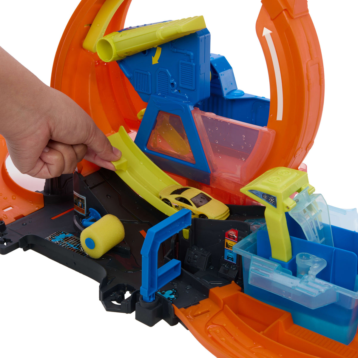 Hot Wheels City Méga Looping Station de Lavage
