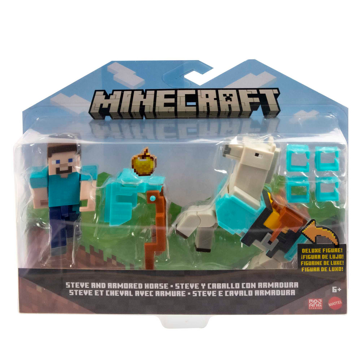 Minecraft Steve et Son Cheval en Diamant
