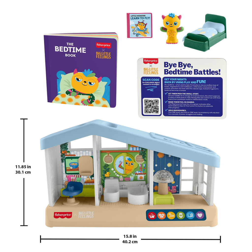 Fisher-Price Big Little Feelings Bedtime Routine Play Kit, Set Of Learning Toys & Tips For Toddlers & Kids