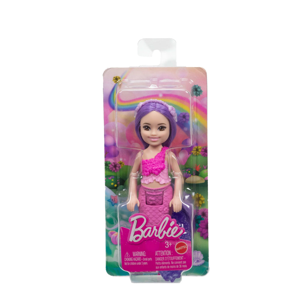 Barbie Chelsea Mermaid Small Doll With Pink Hair & Removable Hair Accessory, 6-Inch Toy