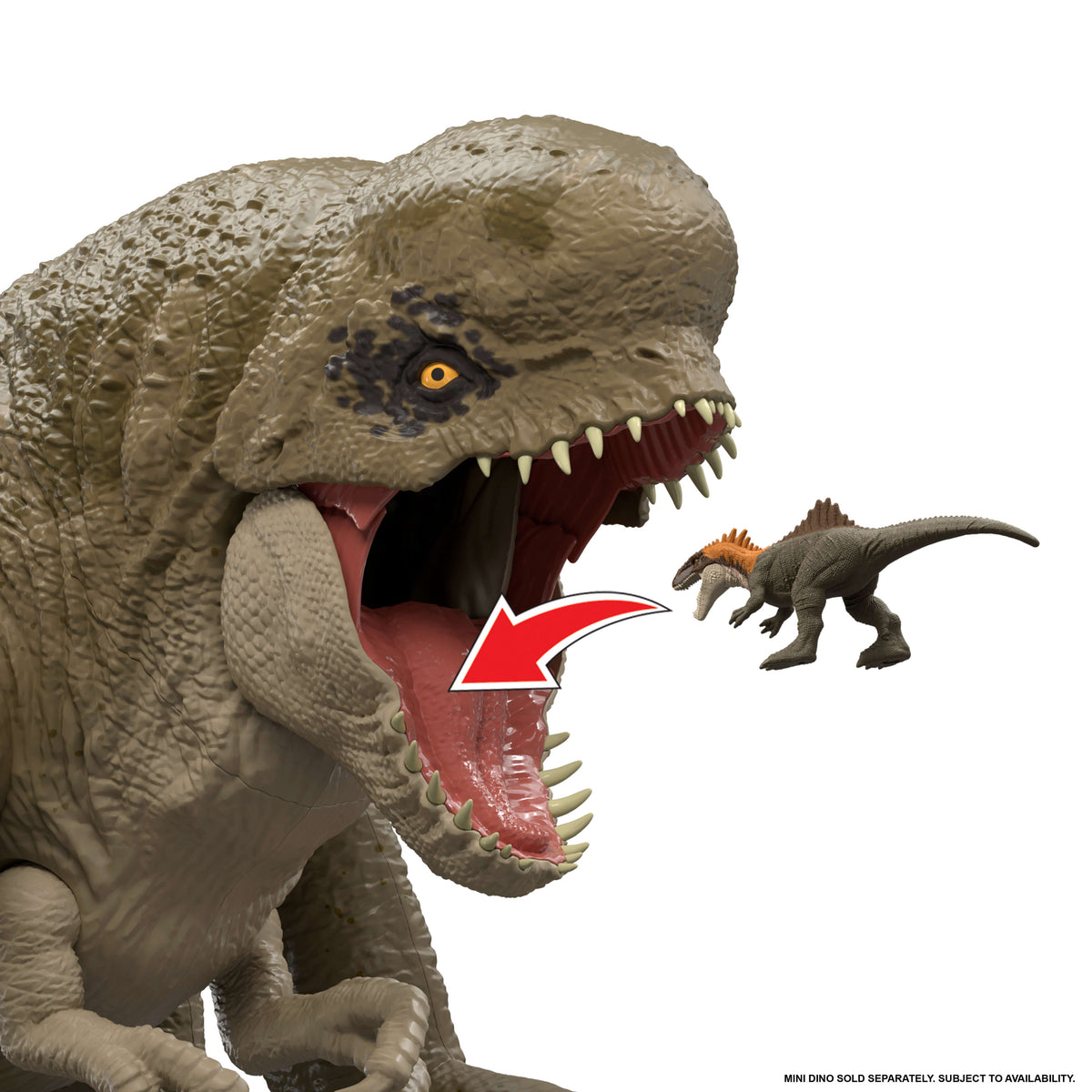 Jurassic World Rebirth Super Colossal Distortus Rex Dinosaur Figure, 31 Inch, Swallows Minis