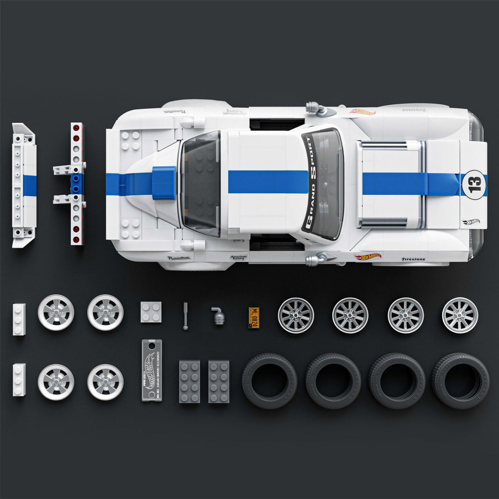 Mattel Brick Shop Hot Wheels Jogo de Construção Elite '63 Corvette Grand Sport