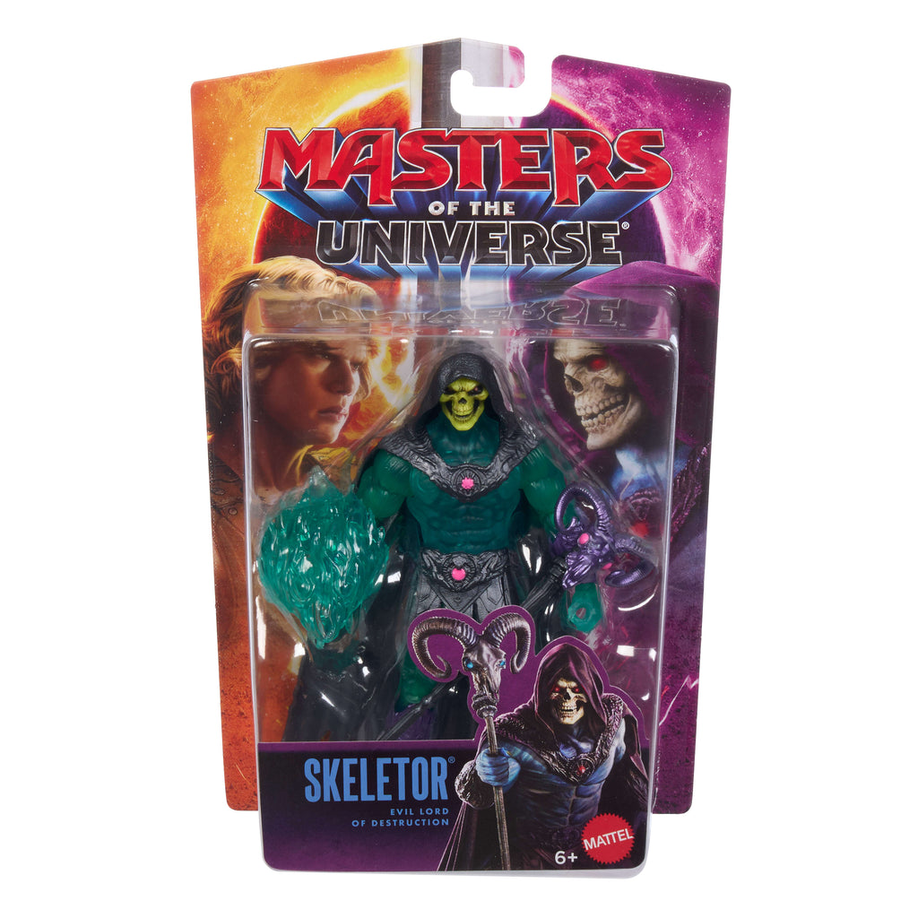 Masters Of The Universe 2026 Movie Skeletor 5.5 Inch Action Figure Villain Toy, Havoc Staff