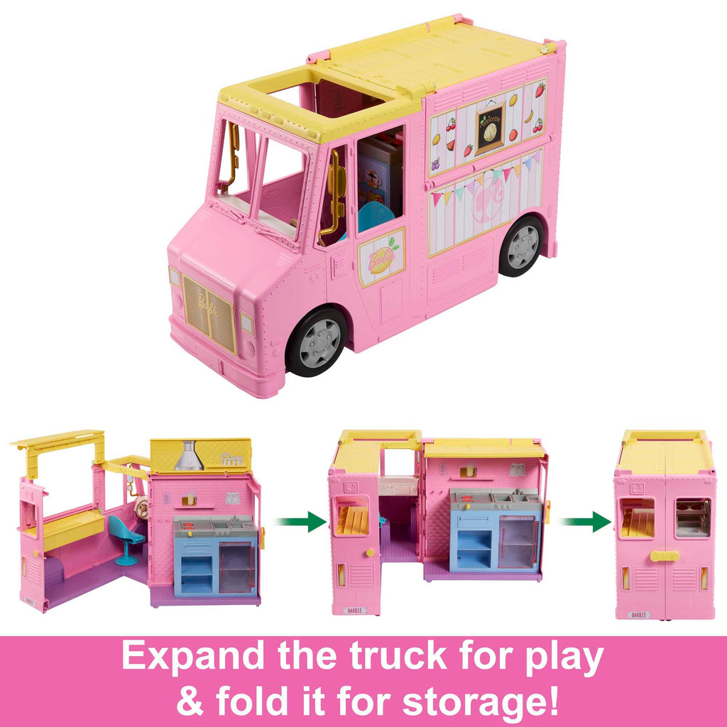 Barbie Sets, Lemonade Truck Playset With 25 Pieces