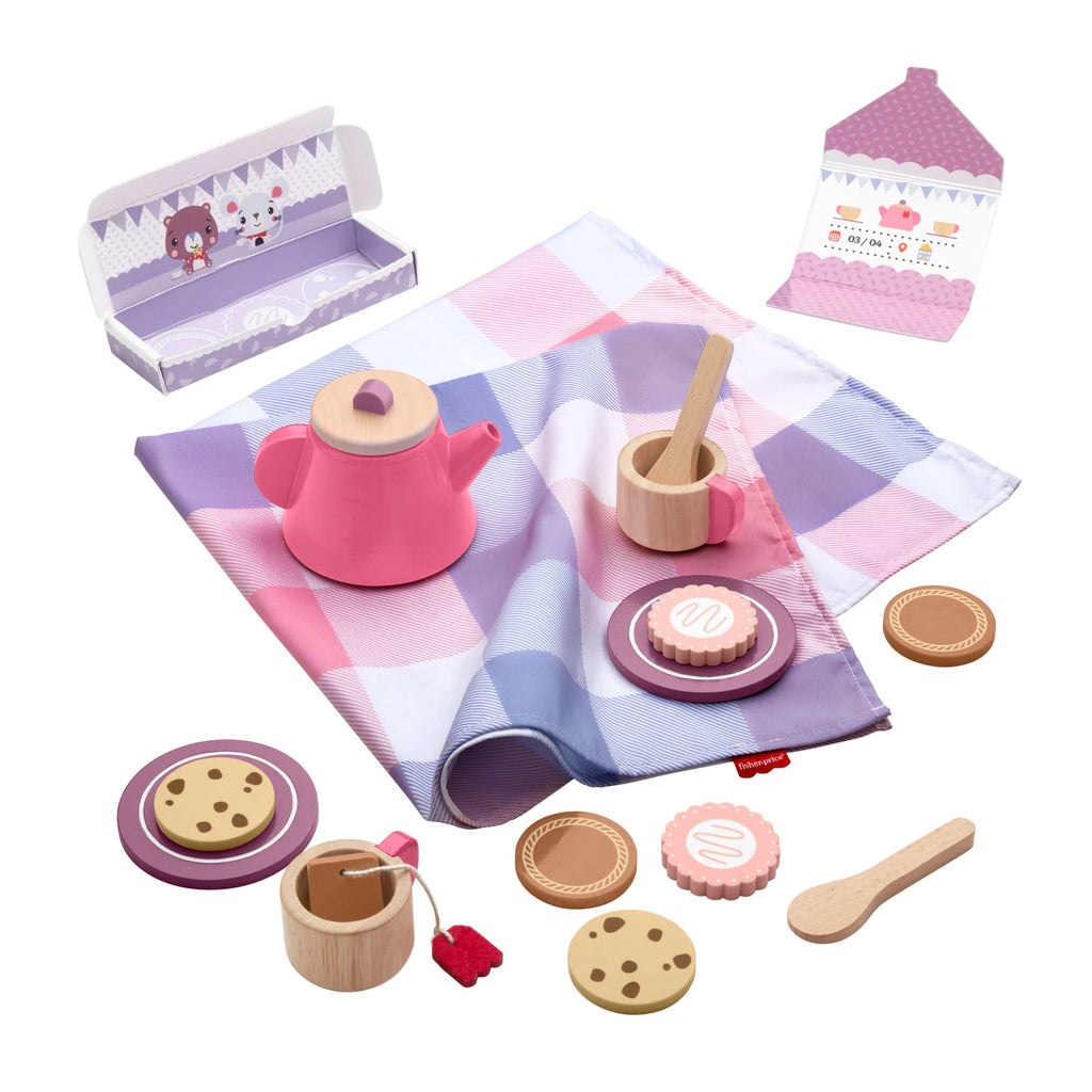 Service à Thé de Pique-Nique en Bois Fisher-Price