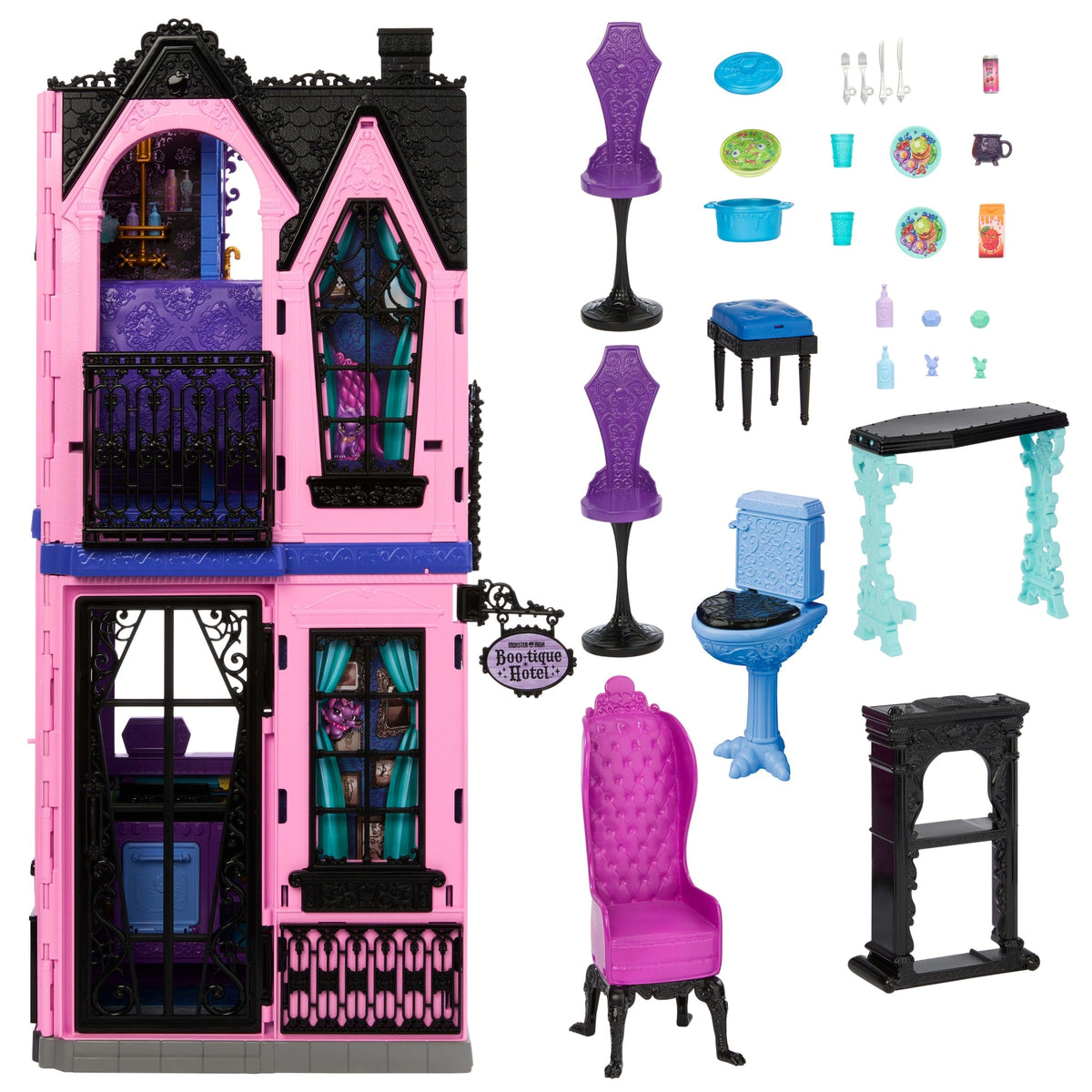 Monsterhigh-Hôtel Bouh-Tique-Maison de Poupée et Accessoires