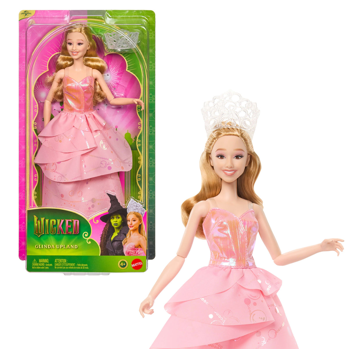 Universal Pictures’ Wicked Glinda Upland Fashion Doll in Removable Movie-Inspired Outfit