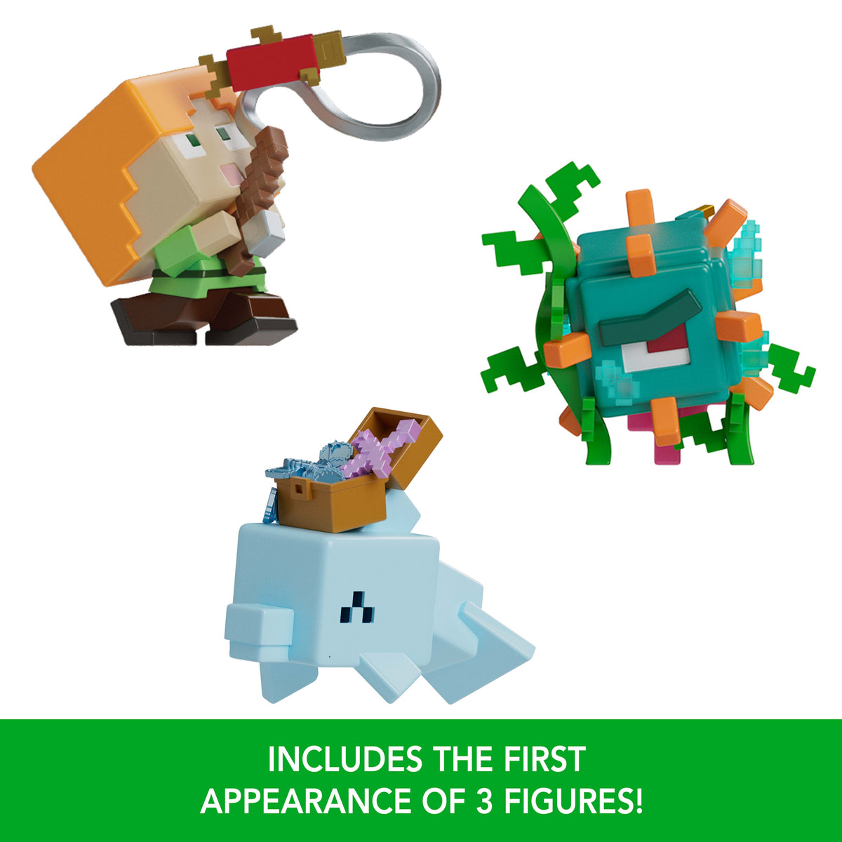 Minecraft Mini Mode Aquatic Explorations Multipack With 7 Mini Figures, 1.5-Inch Collectible Set