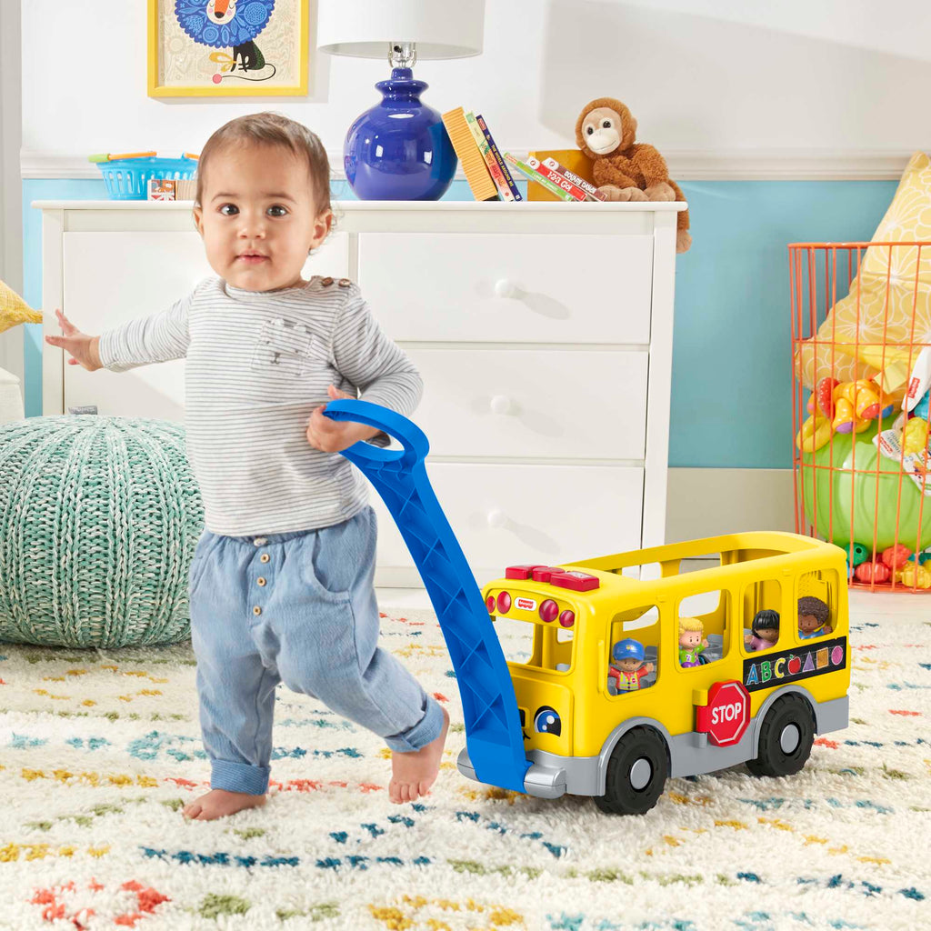 Fisher-Price Little People Gros Autobus Scolaire Jaune Version Anglaise et Française