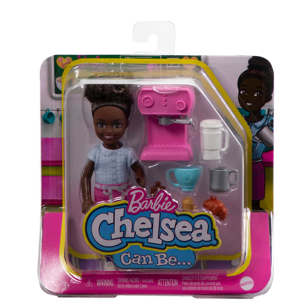 Barbie Toys, Chelsea Doll And Accessories Barista Set, Can Be Small Doll