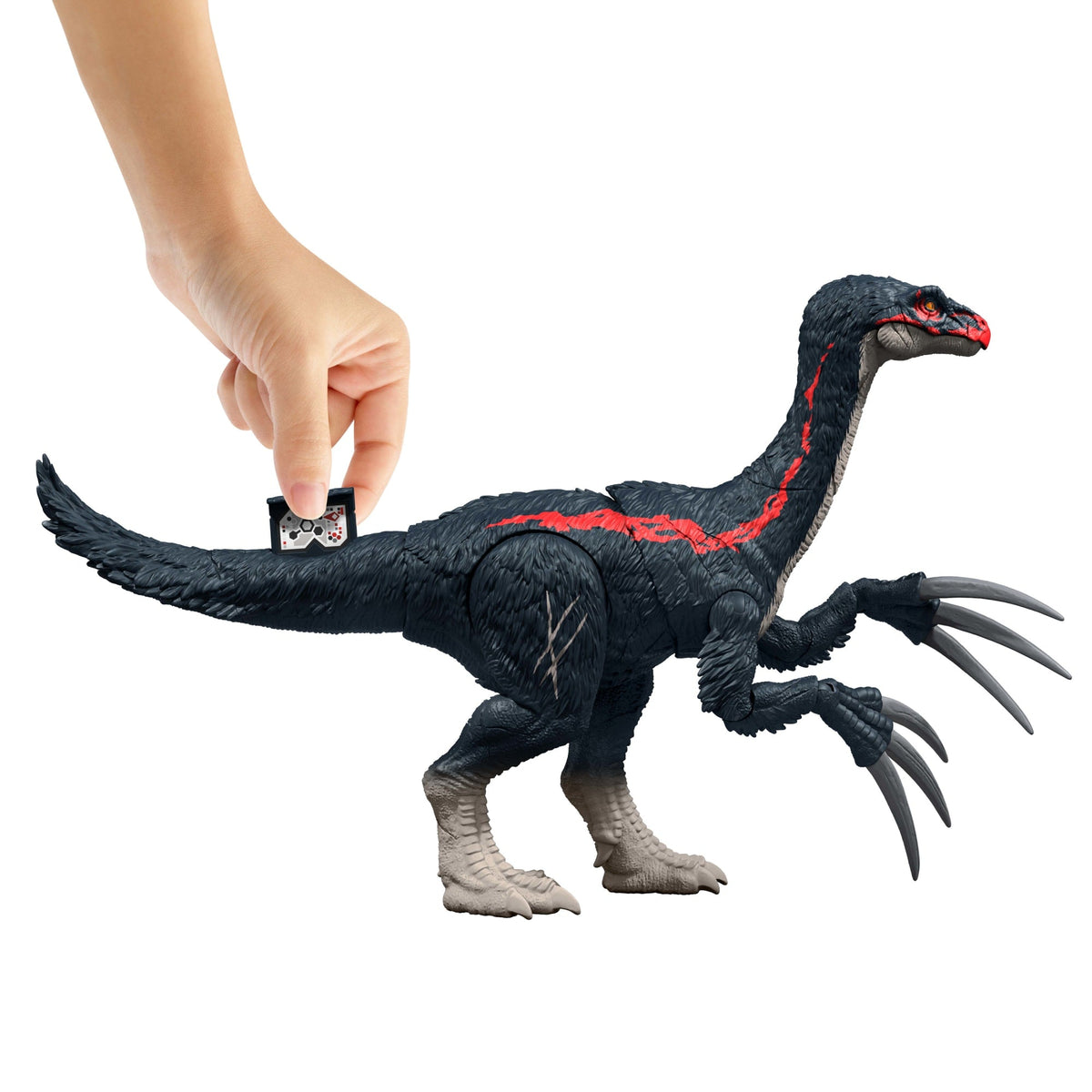 Figurine de Dinosaure Therizinosaurus Slash N Roar Monde Jurassique, Jouet D’Attaque Émettant des Sons, La Théorie du Chaos