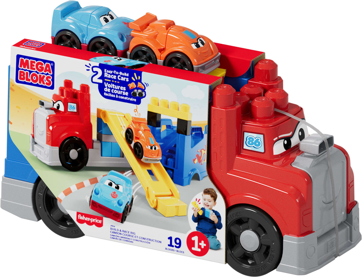 Mega Bloks Juguete de Construcción Grúa ¡Construye y Compite!