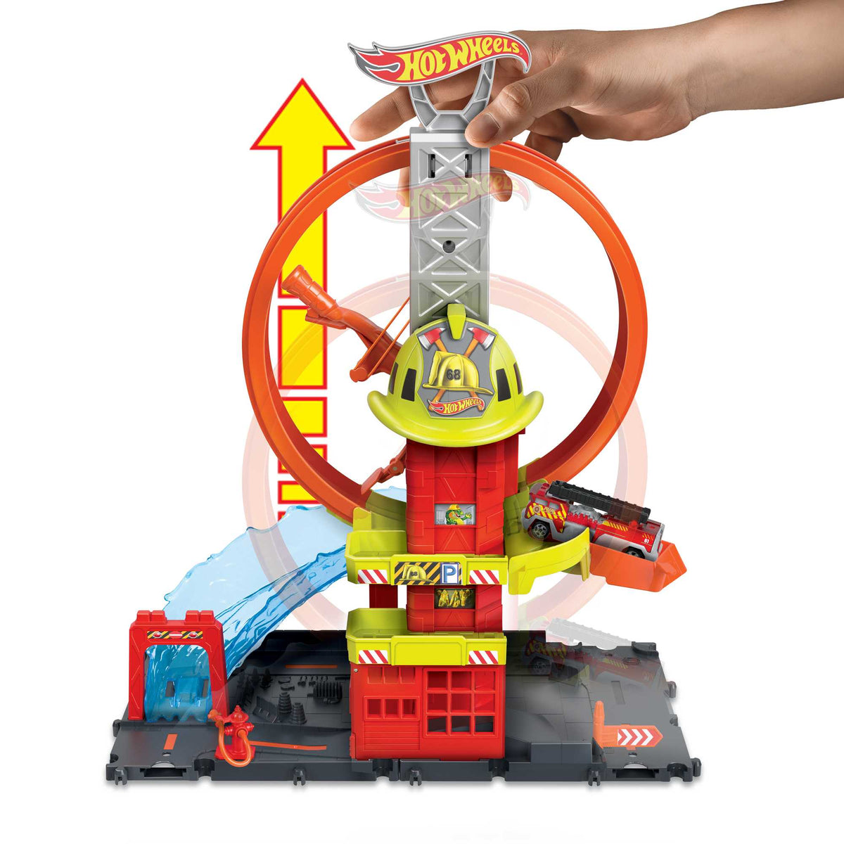 Hot Wheels City Pista de Juguete Súper Estación de Bomberos