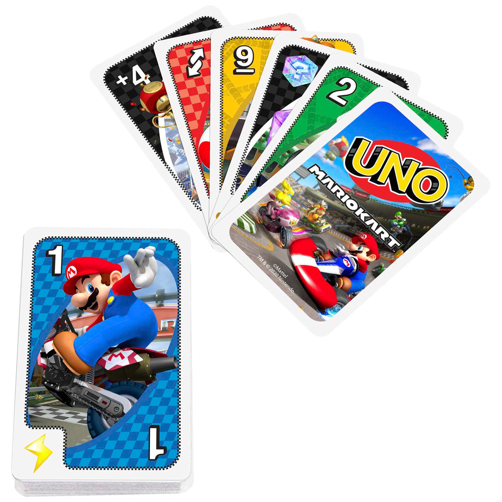 UNO Mario Kart Card Game With 112 Cards For Players 7 Years Old & Up