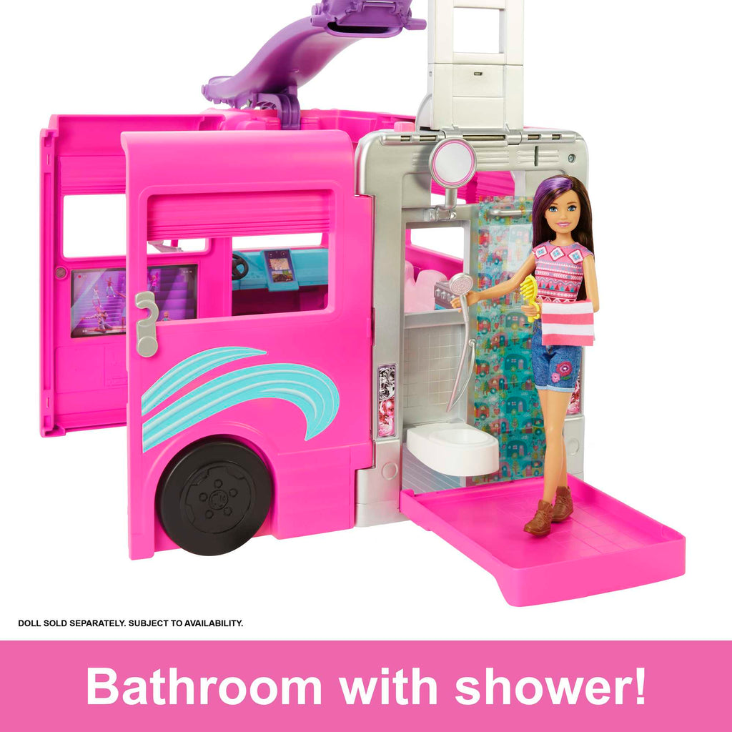 Barbie Camper, Doll Playset With 60 Accessories, 30-Inch Slide, Dream Camper