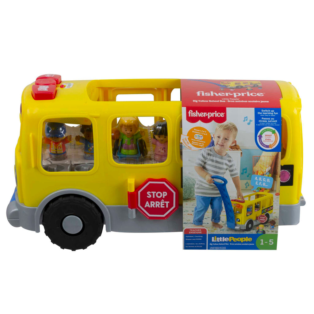 Fisher-Price Little People Gros Autobus Scolaire Jaune Version Anglaise et Française