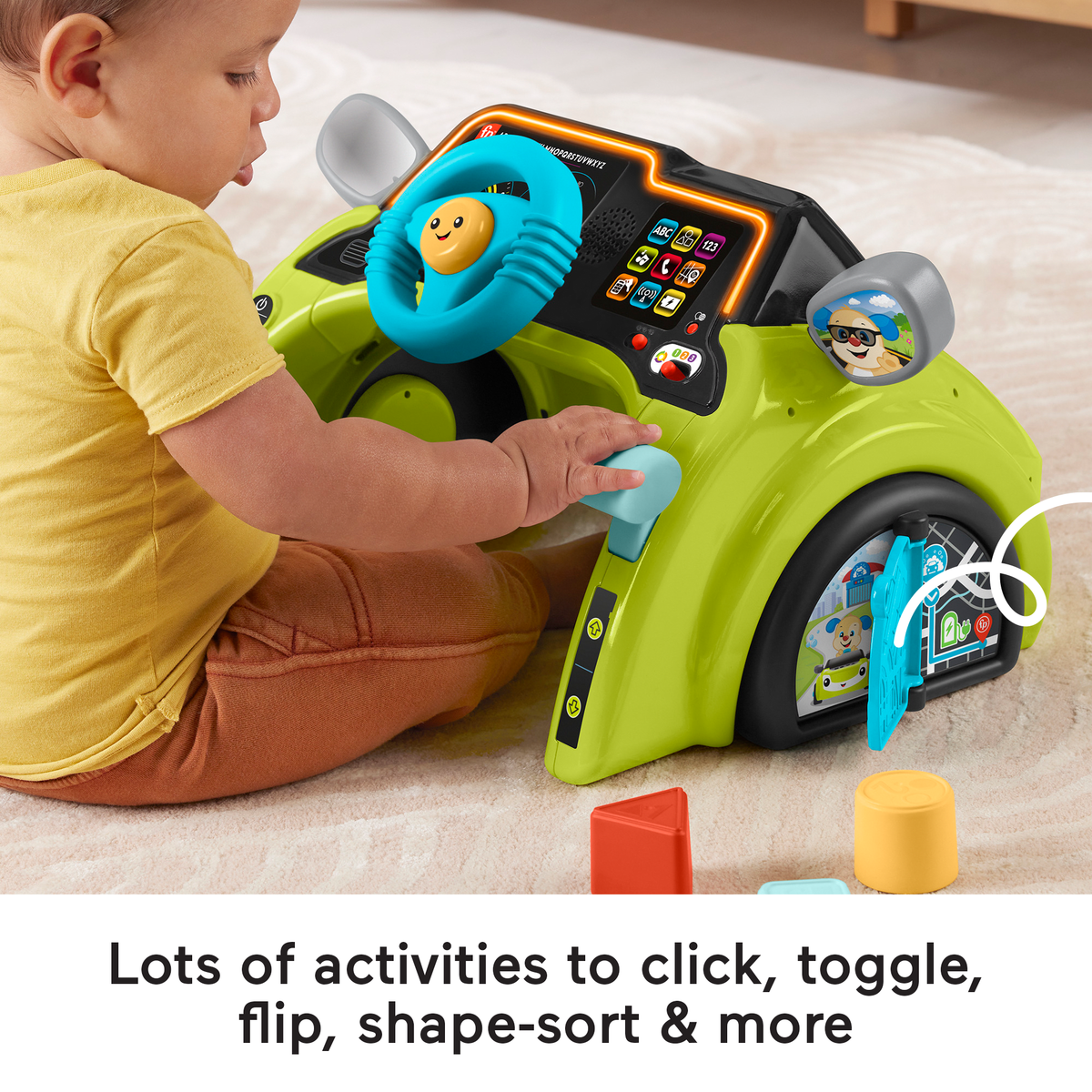 Fisher-Price Laugh & Learn Sit & Steer Driver Activity Center Learning Toy For infants & Toddlers