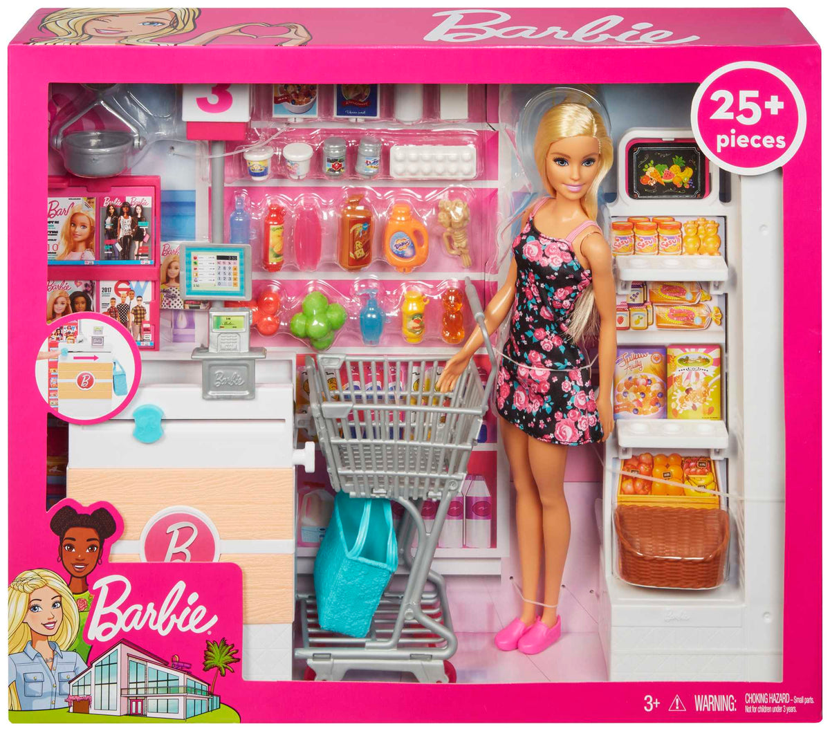 Barbie Conjunto de Brinquedo Supermercado com Boneca