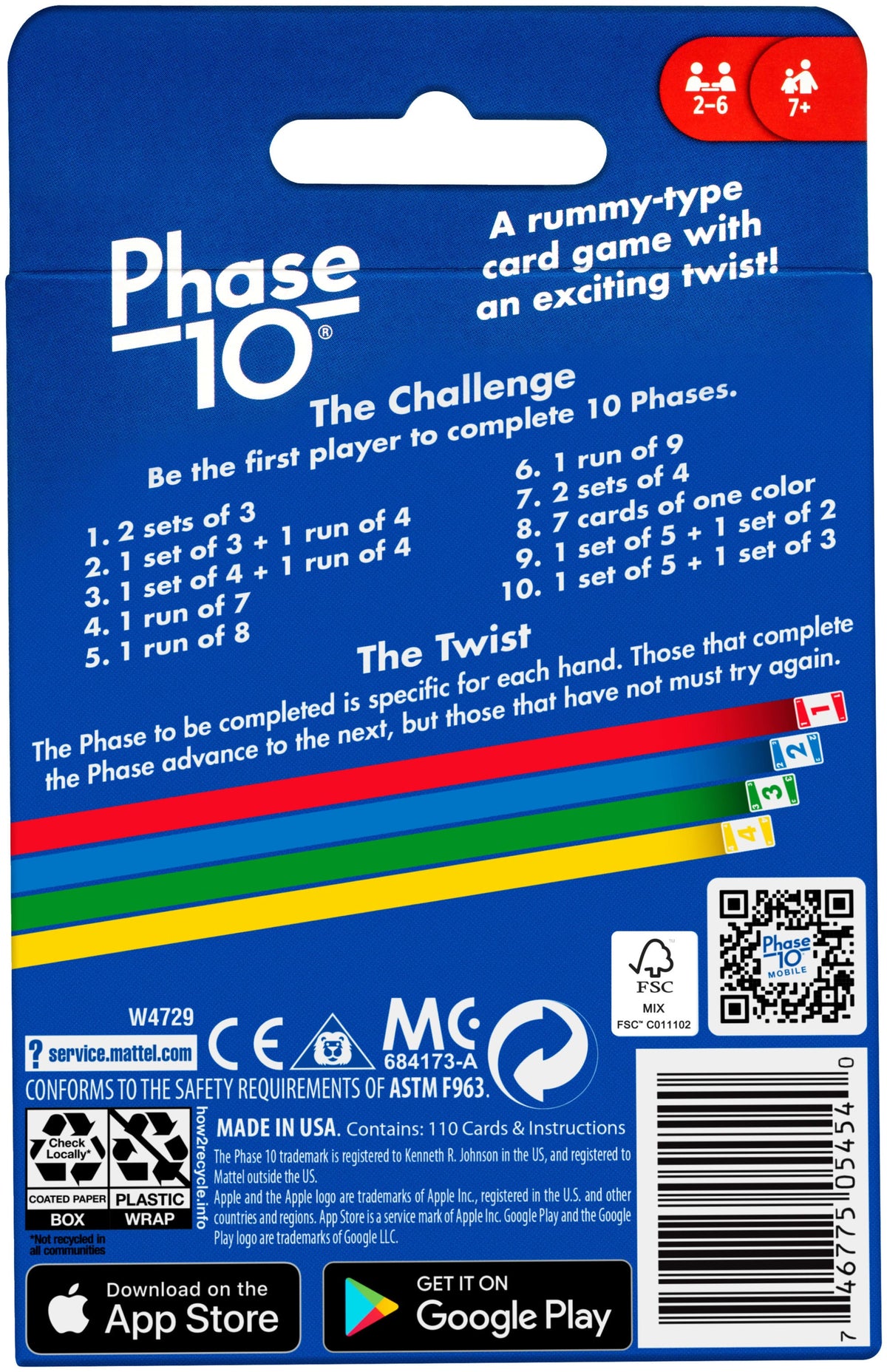 Phase 10 Card Game For Families, Adults And Kids, Rummy-Style Play in A Storage Tin