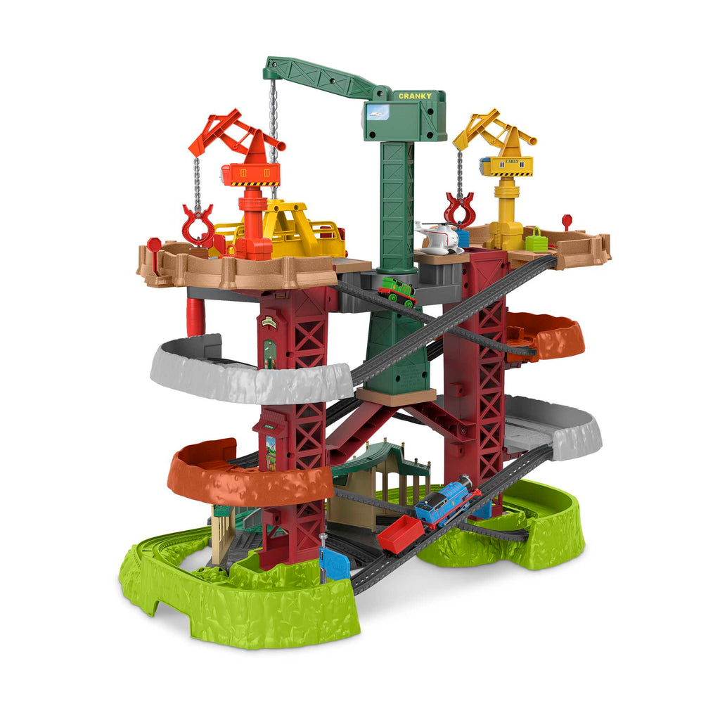Thomas And Friends Multi-Level Train Set With Spinning Turntable, Trains & Cranes Super Tower