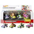 Hot Wheels Mario Kart Coffret de 4 Personnages en Métal Moulé