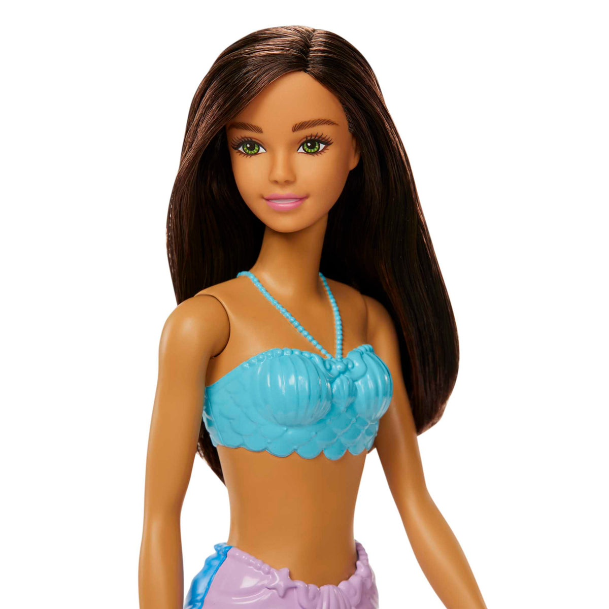 Barbie Fantasía Muñeca Sirena Aleta Azul con Lila
