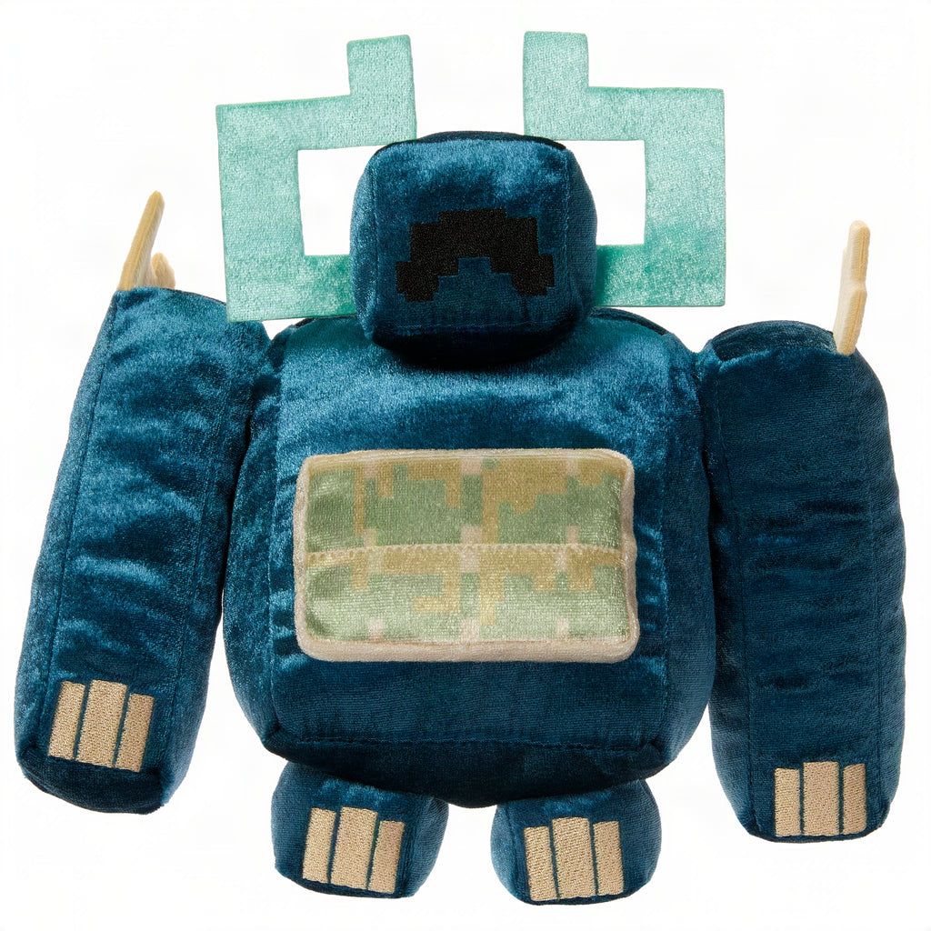 Minecraft Dungeons II Twisted Warden Plush Toy, 8-inch Soft Doll, Collectible inspired By The Game