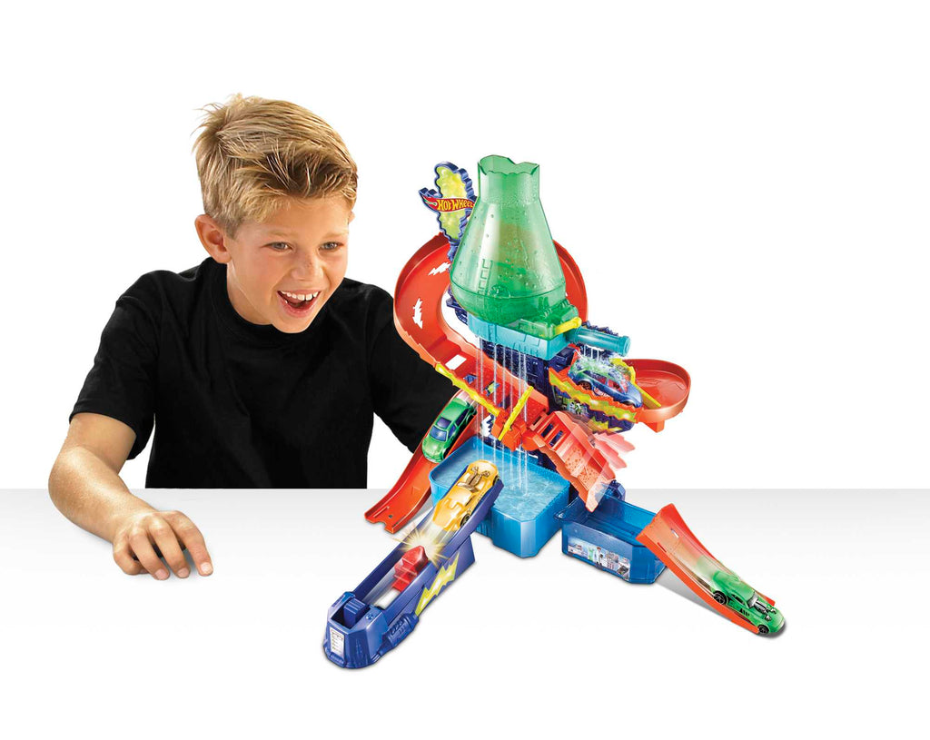 Hot Wheels City Pista de Juguete Color Shifters Laboratorio Científico