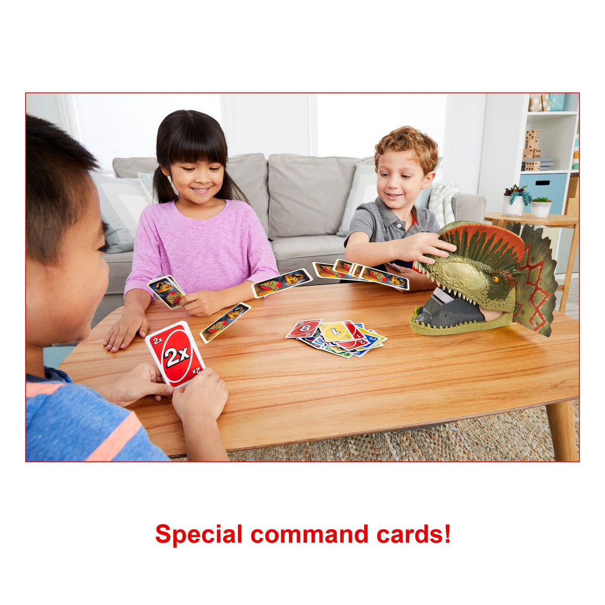 UNO Attack Jurassic World Dominion Card Game With Dinosaur Card Launcher