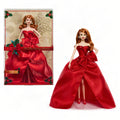 Poupée Mode Barbie Joyeux Noël 2026Barbie Signature, Poupée Saisonnière à Collectionner, Cheveux Roux, Robe Rouge Avec Nœud