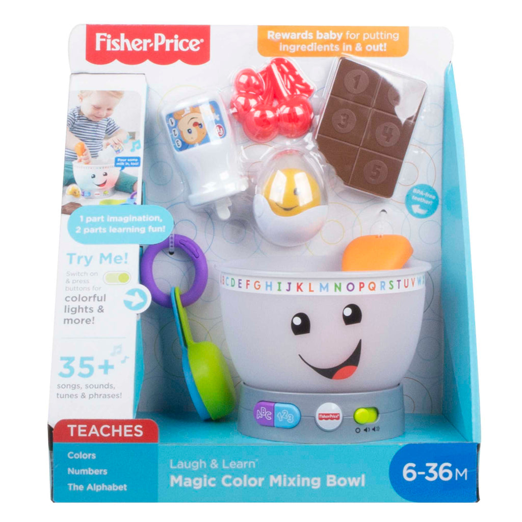 Fisher-Price Mixing Bowl Learning Toy With Lights Music And Pretend Food, Baby And Toddler Toy