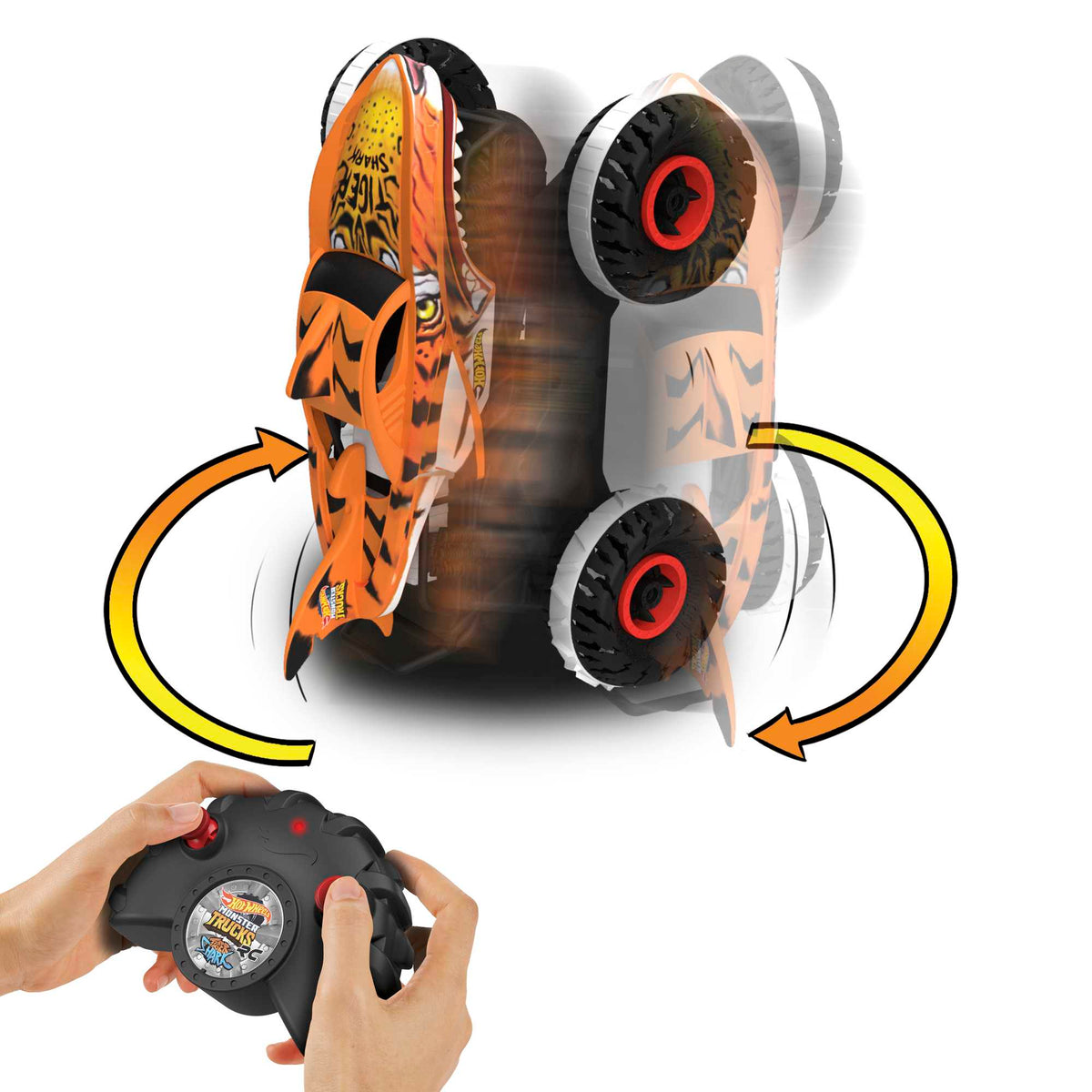 Hot Wheels Monster Trucks Véhicule Téléguidé HW Unstoppable Tiger Shark
