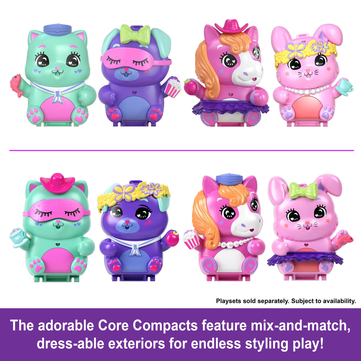 Polly Pocket Set Sail Kitty Compact Playset With 1 Micro Doll And Pet Cats, Travel Toy With Food & Styling Accessories