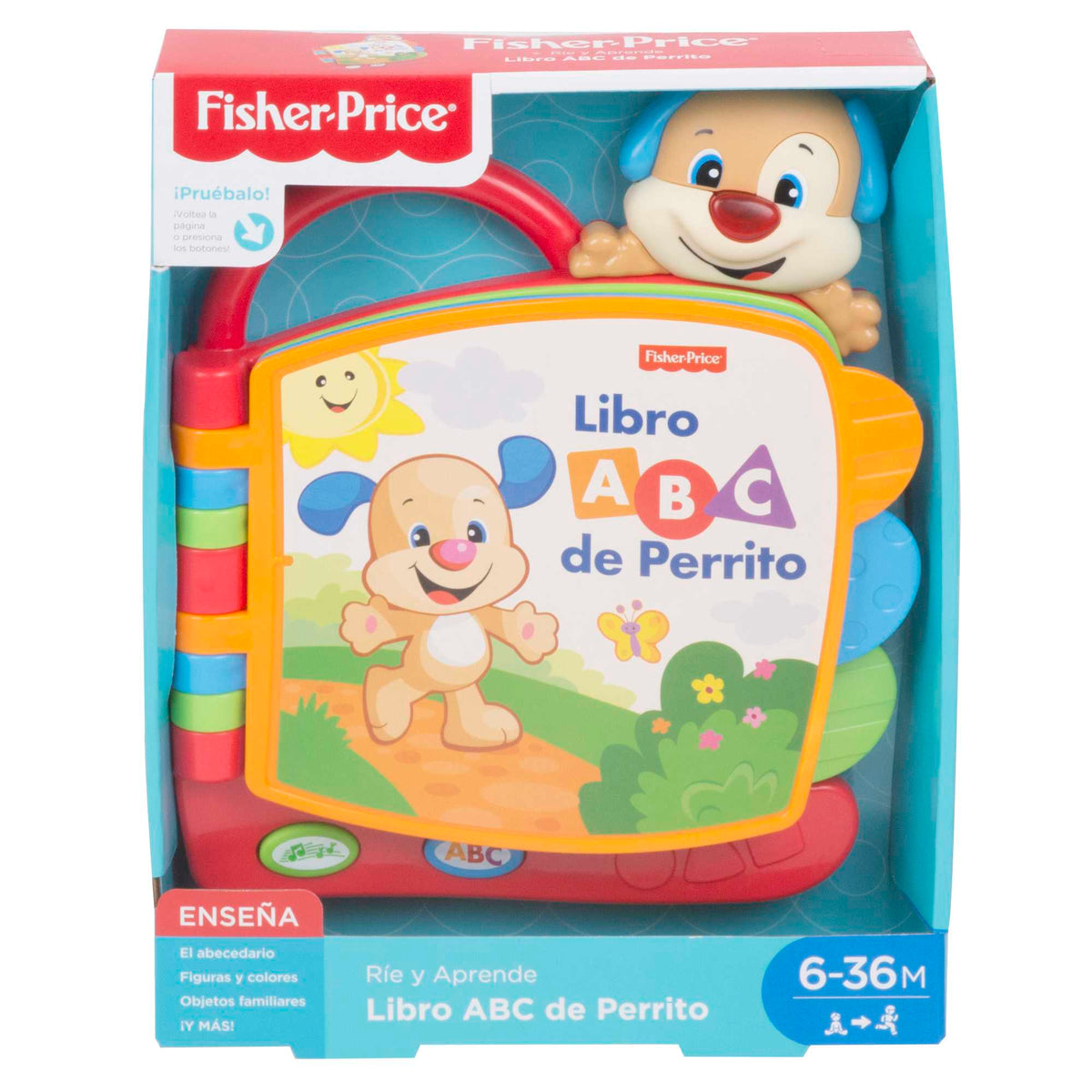 Fisher-Price Ríe y Aprende Juguete para Bebés Libro ABC de Perrito
