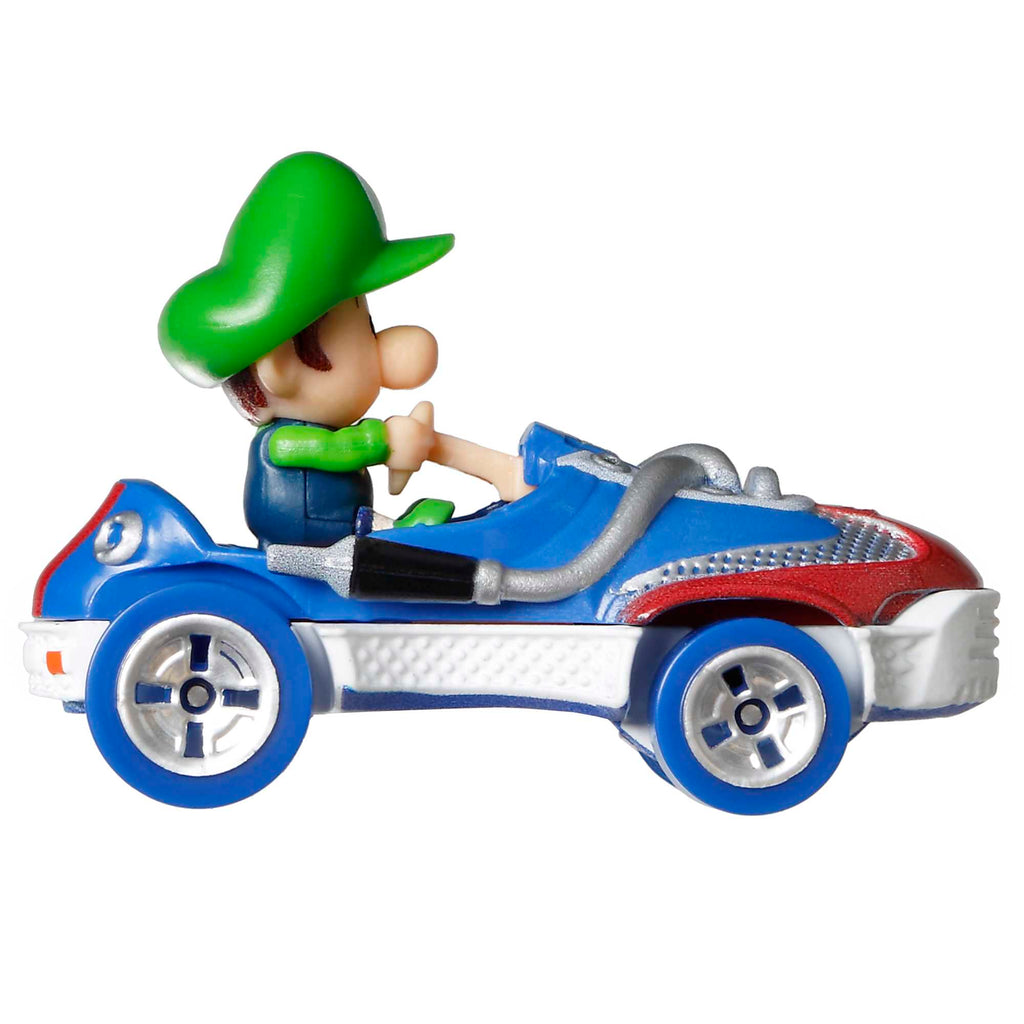 Hot Wheels Mario Kart Veículo de Brinquedo Baby Luigi Sneeker