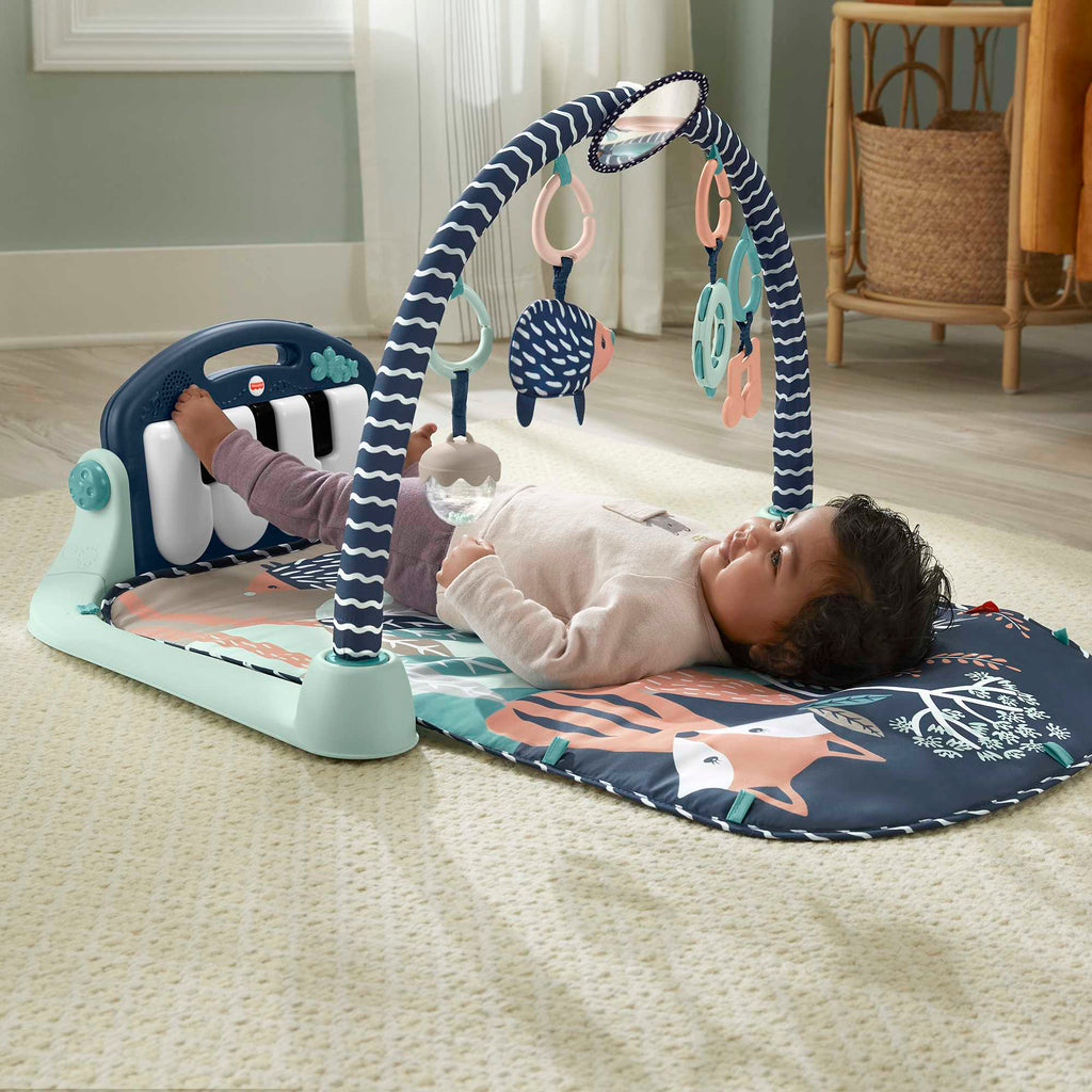Fisher-Price Tapis Piano Tapis D’Éveil Thème Animaux de La Forêt