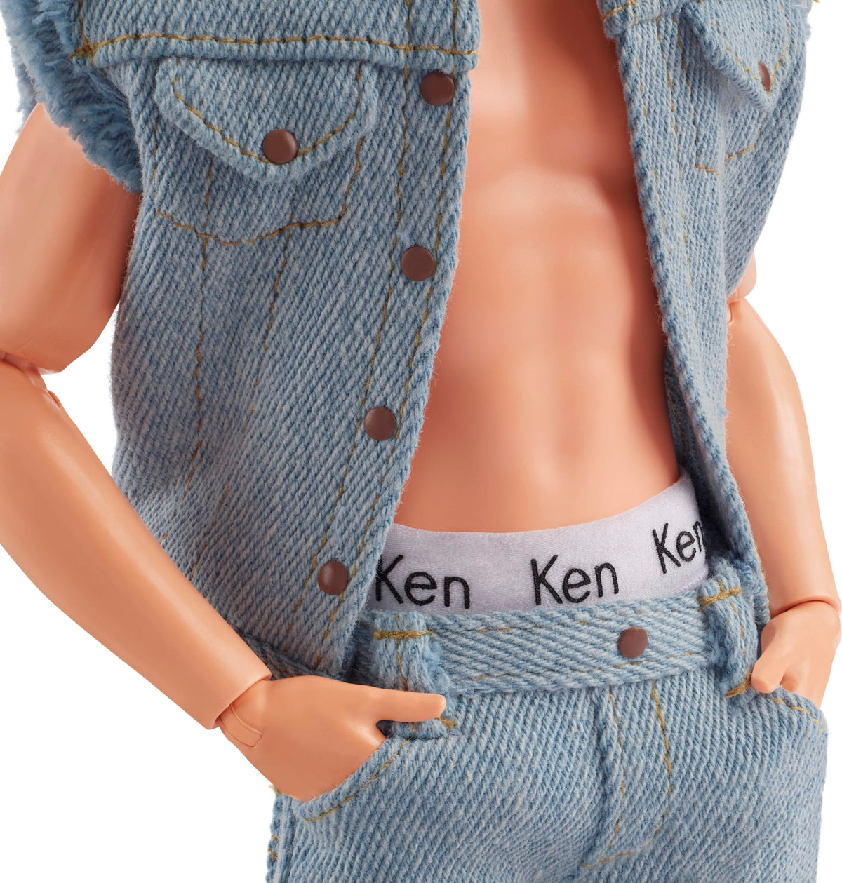 Barbie the Movie Collectible Ken Doll Wearing Denim Matching Set