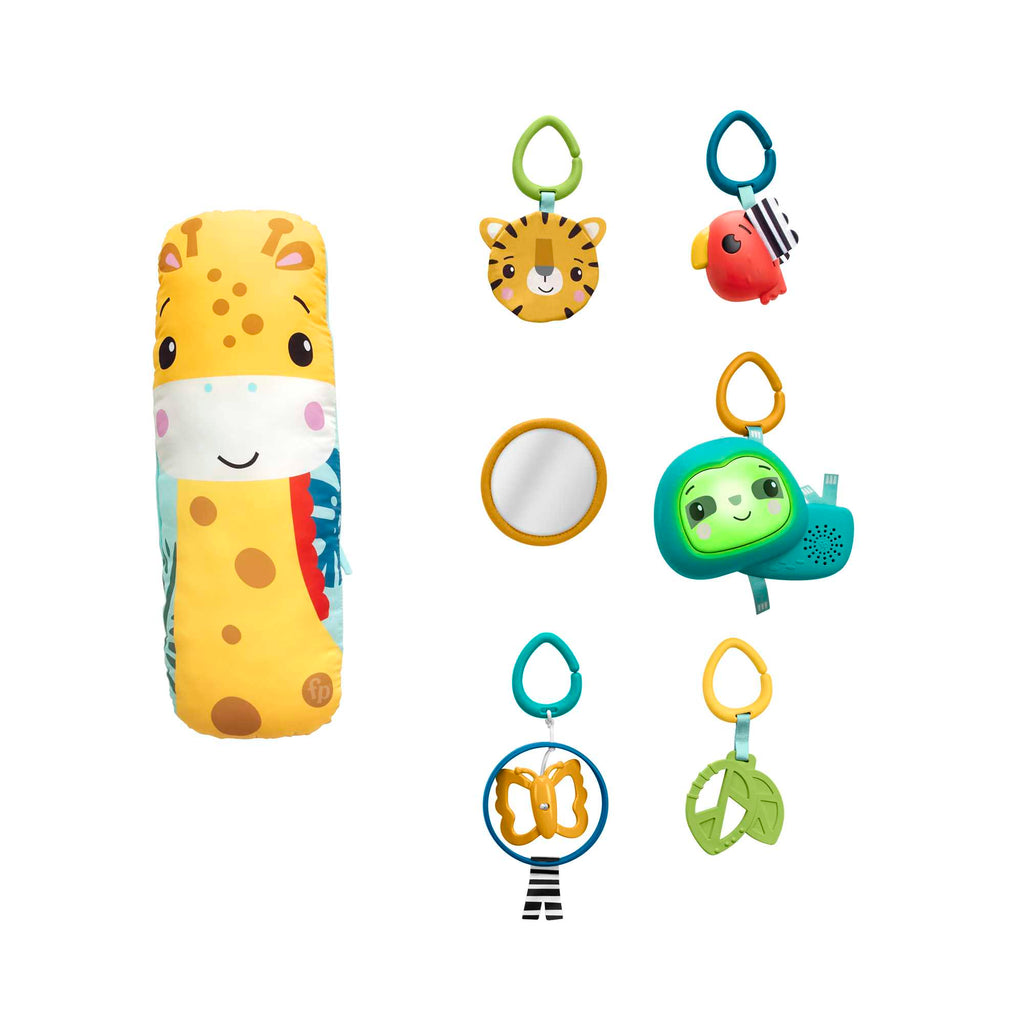 Fisher-Price Tapis D’Activités Sensorielles Amis de La Jungle 3 en 1