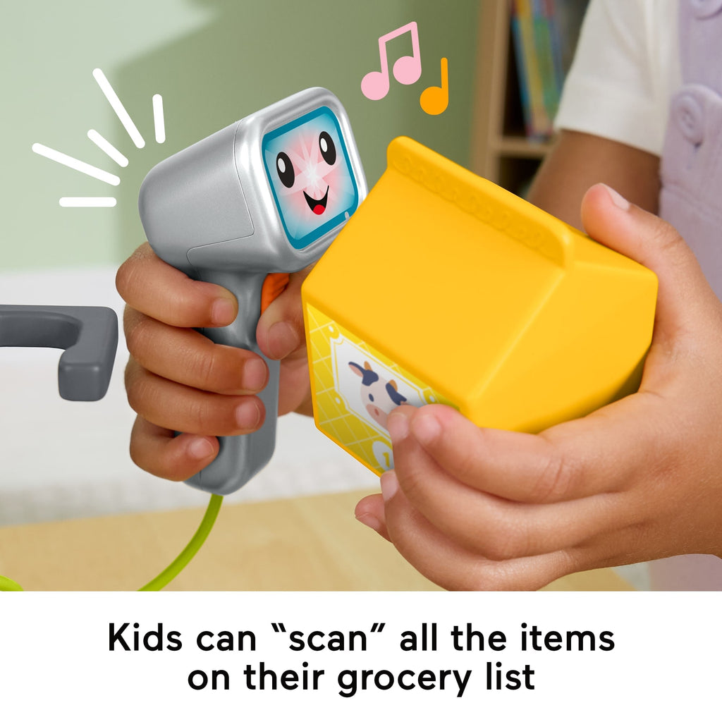 Fisher-Price Laugh & Learn Count & Shop Cash Register Electronic Toddler Learning Toy, Multilanguage Version